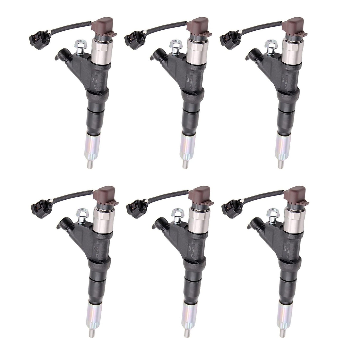 Hino E13C Brand New Common Rail Diesel Injectors, Set of 6