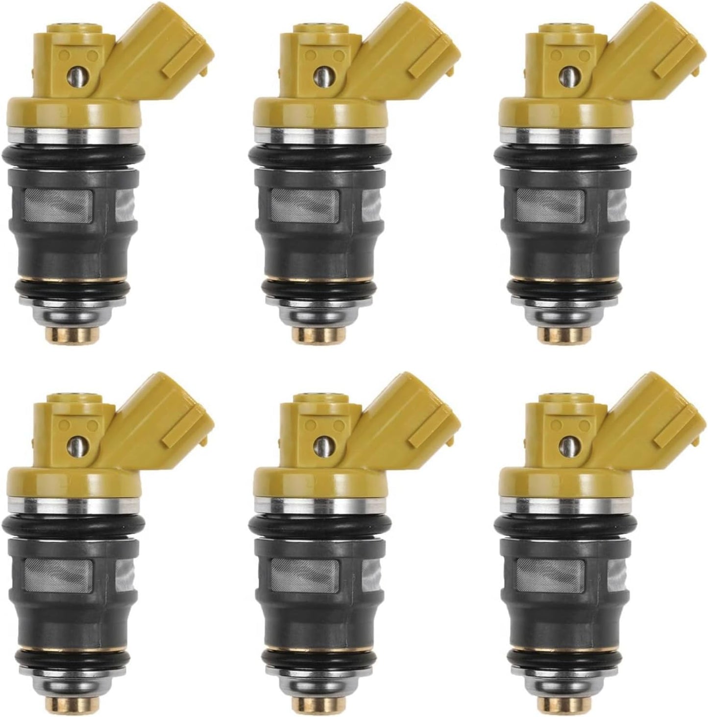 6 x 650cc FUEL INJECTORS for TOYOTA SOARER JZZ30 1JZGTE 1JZ SIDE FEED DENSO