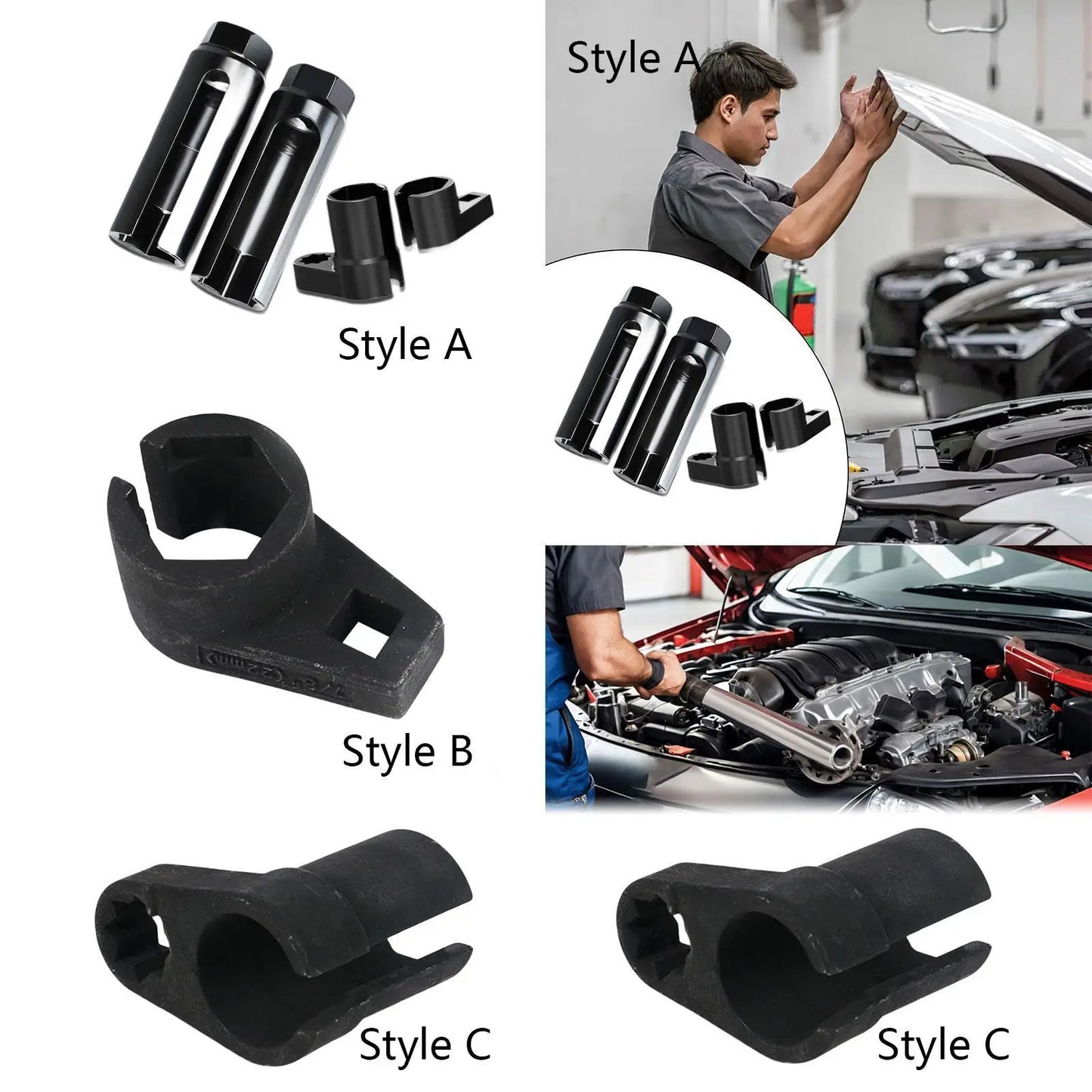 Car O2 Sensor Socket Wrench Auto O2 Sensor Socket Installer Tool Remover for Garage Automotive All Vehicle Repair Most Car