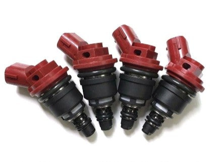 4 X JECS 650CC Side Feed Fuel Injectors FOR SUBARU WRX STI EJ20 EJ25 SIDE FEED
