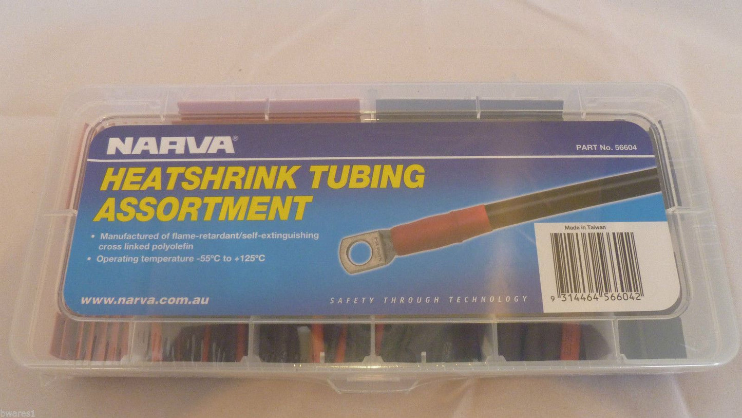 NARVA 56604 216 PIECE HEATSHRINK TUBING ASSORTMENT TRAILER CARAVAN CAR TRUCK