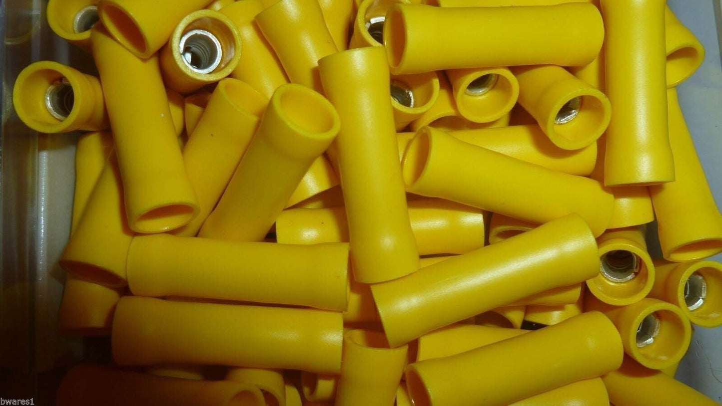 100 x NARVA 56158 CABLE JOINER CRIMP TERMINAL (YELLOW) 6mm WIRE