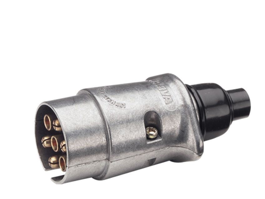 10 x NARVA 82062 7 PIN ROUND METAL TRAILER SOCKET PLUS NARVA 82161 TRAILER PLUG