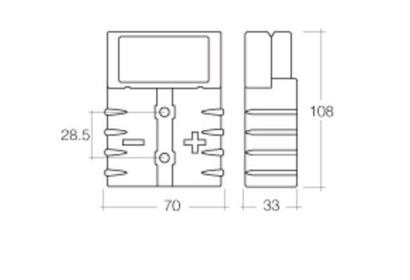 NARVA 57230 350 AMP 350A CONNECTOR PLUG TRAILER DUAL BATTERY ANDERSON TYPE