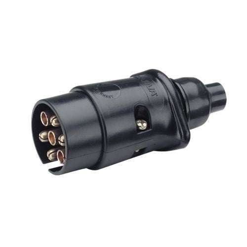 Narva 82052 7 Pin Round Plastic Trailer Socket Plus NARVA 82181 Trailer Plug