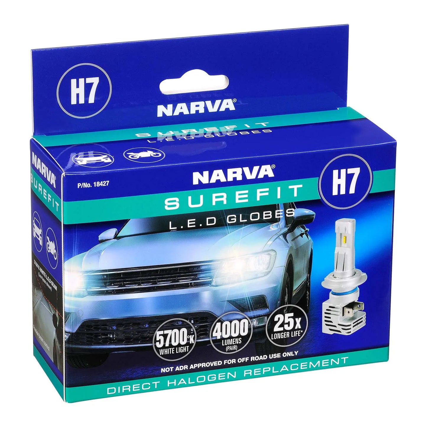 Narva H7 Surefit LED Globes 18427