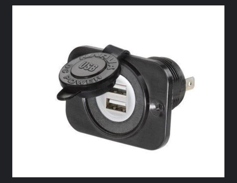 NARVA HEAVY DUTY FLUSH MOUNT DUAL USB CARAVAN 4X4 81134 2.5AMPS IDEAL FOR IPADS