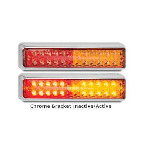 LED Autolamps 200CSTIM 12-24 Volt Chrome Bracket Stop / Tail and Indicator Combi