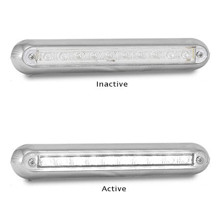LED Autolamps 235CCW12 12 Volt Surface Mount Chrome Bracket Clear Lens Reverse S