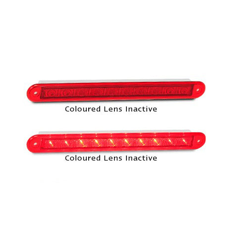 LED Autolamps 235R12 12 Volt Recessed Mount Coloured Lens Stop / Tail Single Fun