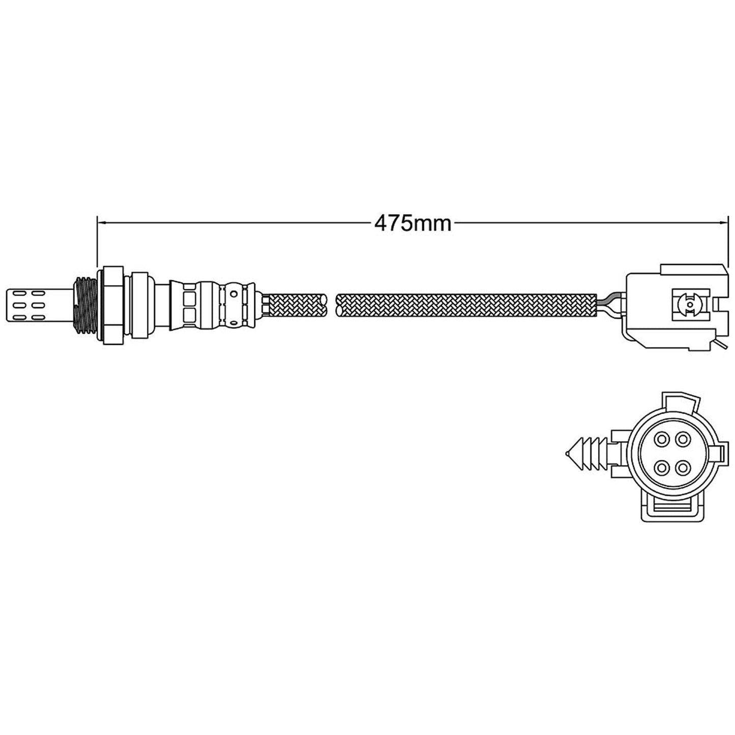 O2 sensor kit for chrysler voyager grand voyager 97-99 3.3 - pre & post cat