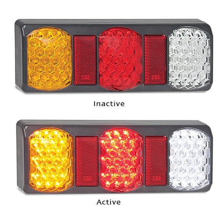 LED Autolamps 275GARWM 12-24 Volt Stop / Tail and Indicator Combination Lamp