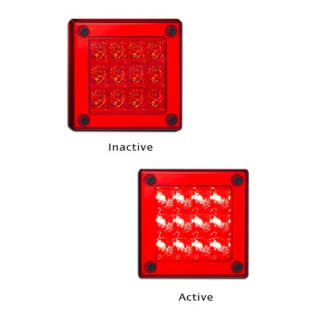 LED Autolamps 280RM 12-24 Volt Stop / Tail Single Function Lamp