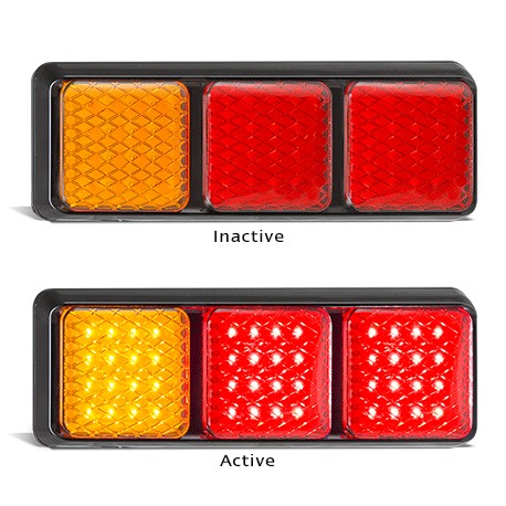 LED Autolamps 282ARRMB 12-24 Volt Stop / Tail and Indicator Combination Lamp x 1