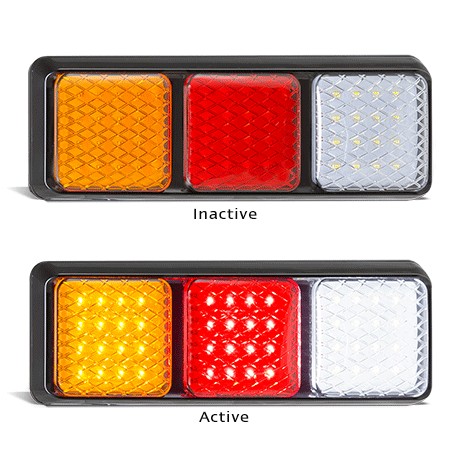 LED Autolamps 282ARWM 12-24 Volt Stop / Tail / Indicator and Reverse Combination
