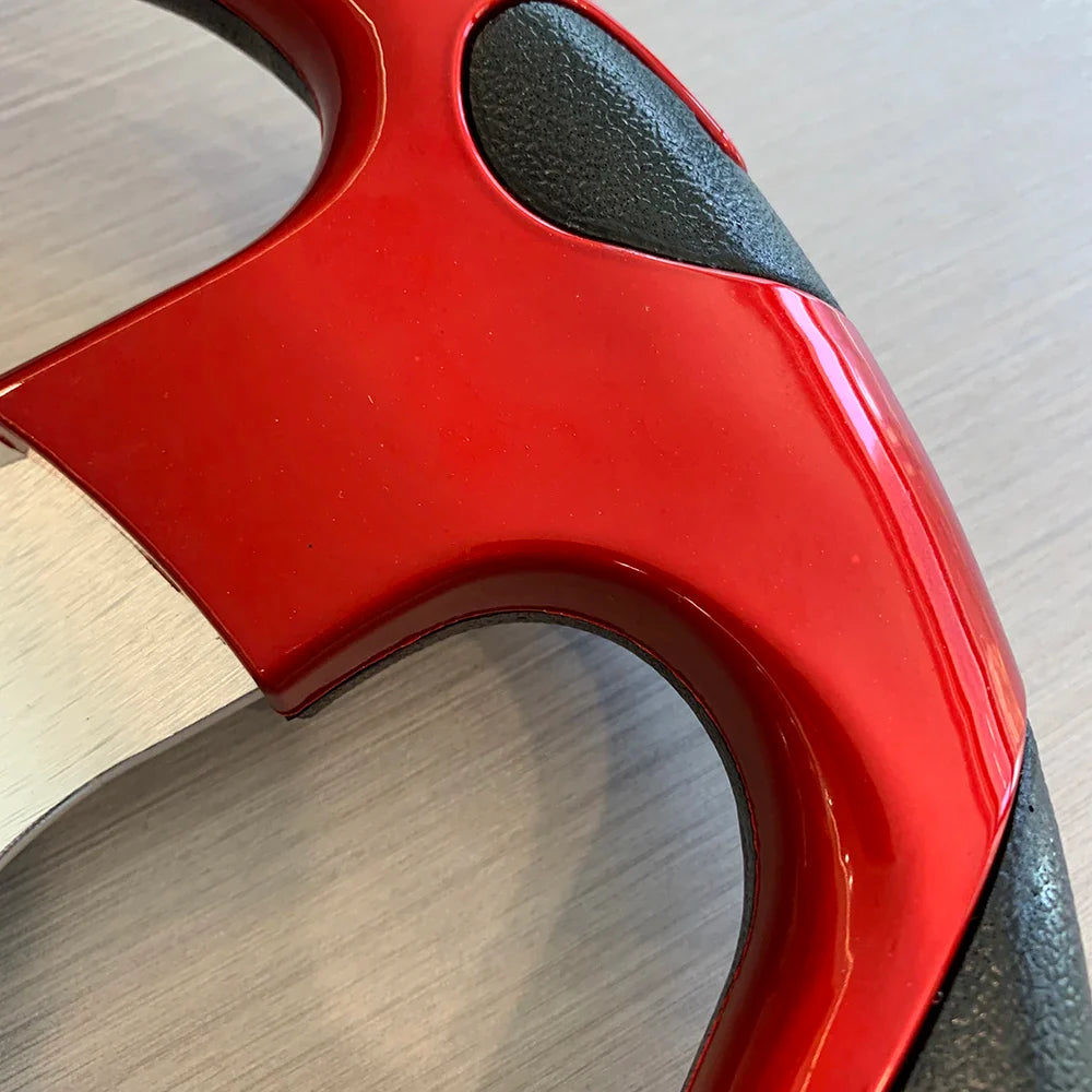 TIYPEOR Redesign Red Universal Flat Drift PU Racing Game Simulator Steering Wheel With compass