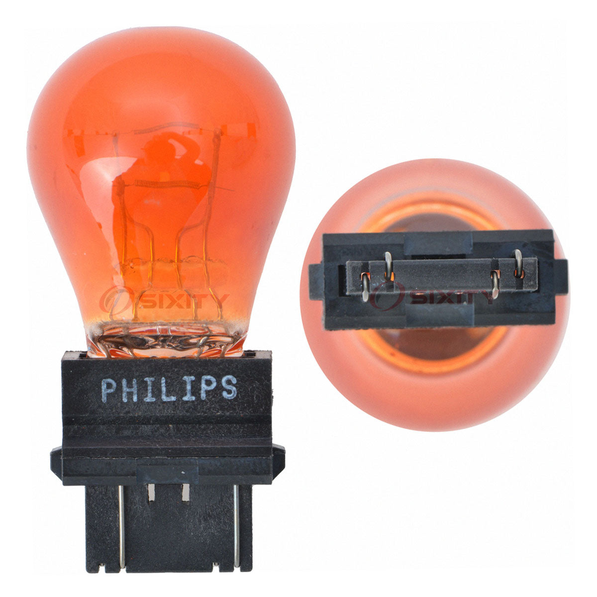10pc Philips OEM 3157NA 3157 AMBER 12V 27/7W Orange Indicator light globe bulb