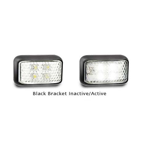 LED Autolamps 35WM 12-24 Volt Front End Outline Black Bracket Marker Lamp