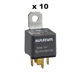10 x 68032 Narva 12 Volt Normal Open Relay 5 Pin