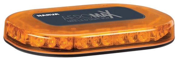 Narva 85014A Long Mini Multivolt LED Light Bar (Amber) Flange Base w/ Amber Lens