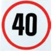 IONNIC 882-911 Decal - "40km/h"