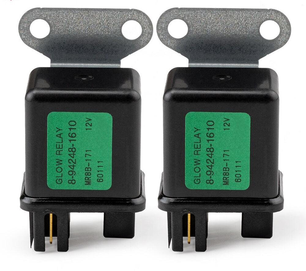 2x Glow Plug Relay 8942481610 MR8B-171 94248161 For Hitachi EG30 EX27U Excavator
