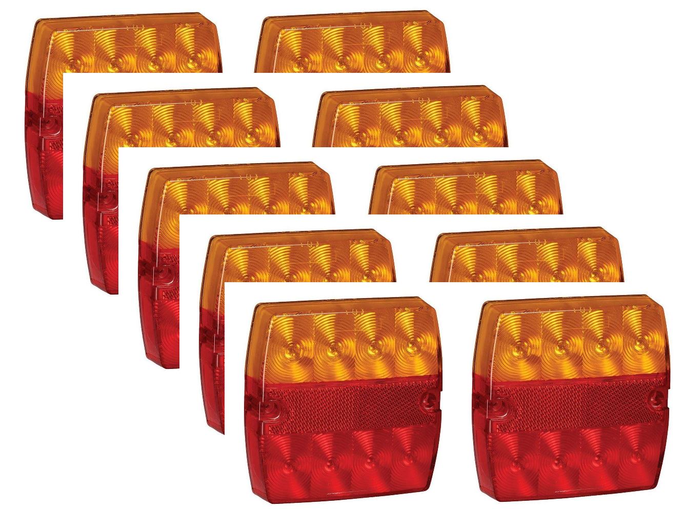 10 x NARVA 12V MODEL 34 LED SLIMLINE STOP/TAIL DIRECTION INDICATOR LAMP (SQUARE)