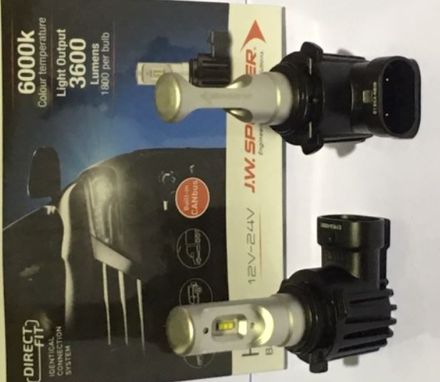 JW Speaker HB4 9006 LED 6000K DIRECT FIT LED GLOBE - BUILT IN CANBUS pair