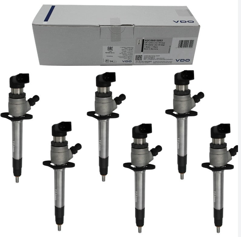 6x Genuine Siemens VDO Diesel Injectors A2C59513553 A2C59511364 Range Rover Sport 2.7 TDV6