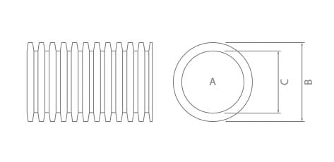 IONNIC 1200070/50 50m Polyflex PA6 Corrugated Nylon Conduit