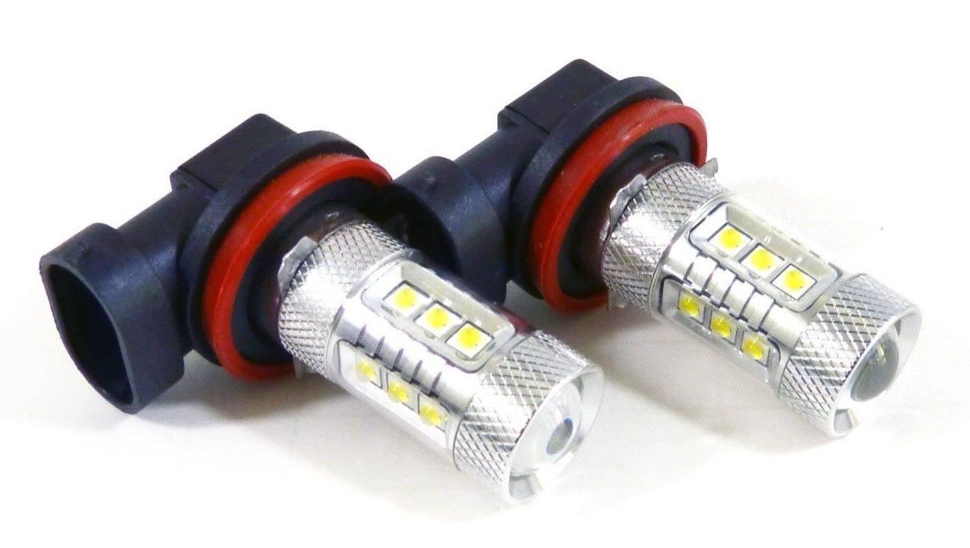 ED H11 H8 H9 H16 FOG Light Bulbs Globes CREE 80Watt 6000K Cold White