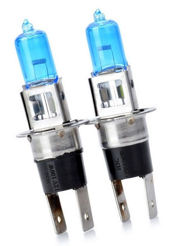 H3C 12V 5000K HID SUPER-WHITE XENON HEADLIGHT FOG LIGHT BULBS 100W