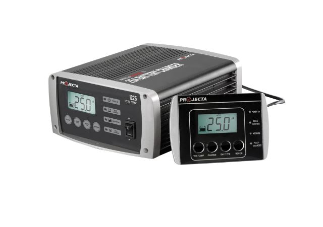Projecta IC25 12V 25A 7 Stage Automatic Battery Charger – Lithium AGM Gel Wet + Remote