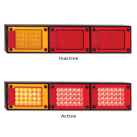 LED Autolamps J3BARRM 12-24 Volt Stop / Tail / Indicator and Reflector Combinati