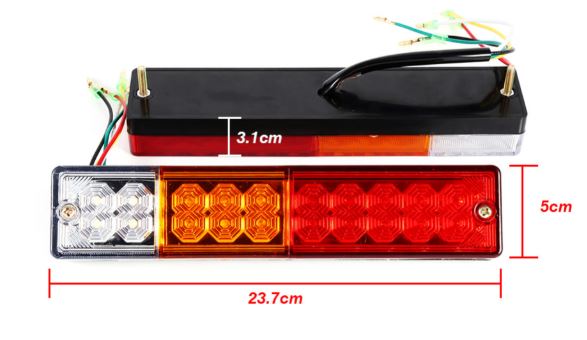 2 x Trailer Lights LED Stop Rear Tail Brake Reverse Lights Turn Indiactor ATV Tr