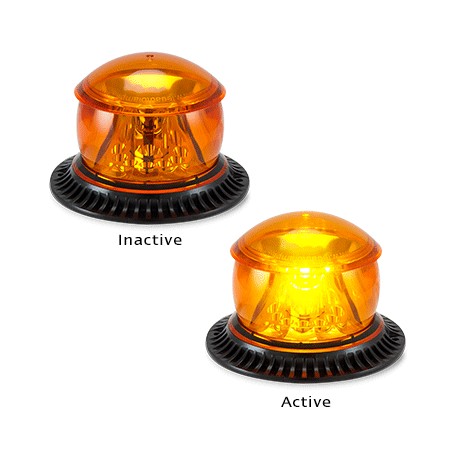 LED Autolamps MB12AME 10-110 Volt Amber Mini Strobe Beacon