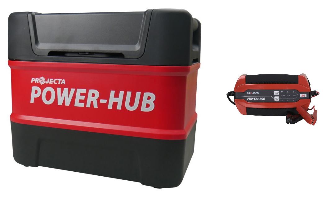 Projecta Power Hub 12v Battery Box with PC800 8A Battery Charger PH125