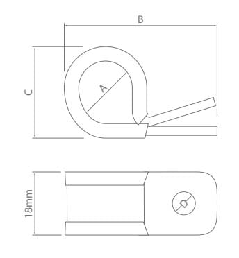 IONNIC PS12/10 Rubber Lined Hose Support Clamp