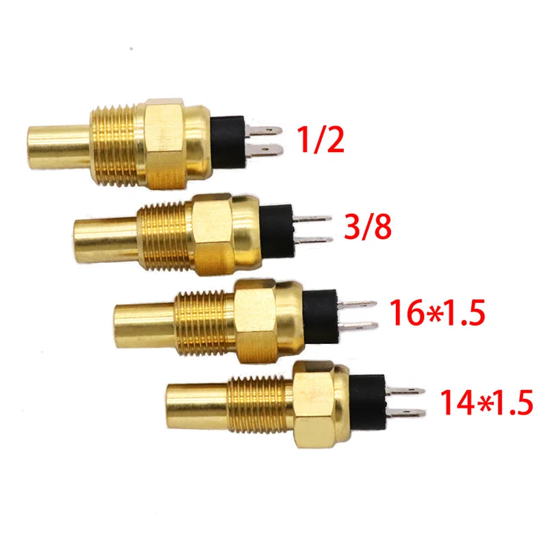 Short M16*1.5 1/2 21mm 3/8 17mm NPT M14*1.5 Diesel Engine Water Temperature Sensor for VDO 98 ± 3 ℃ Alarm Universal Generator