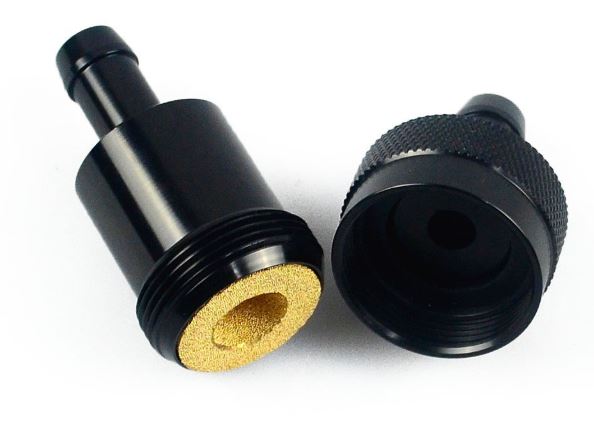 HIGH QUALITY 5/16" BILLET ALUMINIUM ANODISED BLACK FUEL FILTER E85