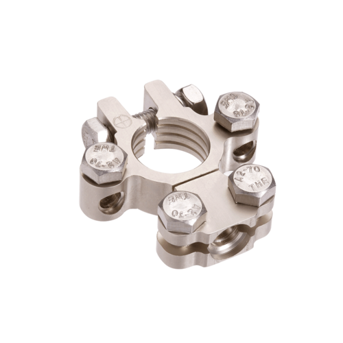 Projecta BT820-P1 Premium Battery Terminal Positive – Satin Forged Brass Saddle