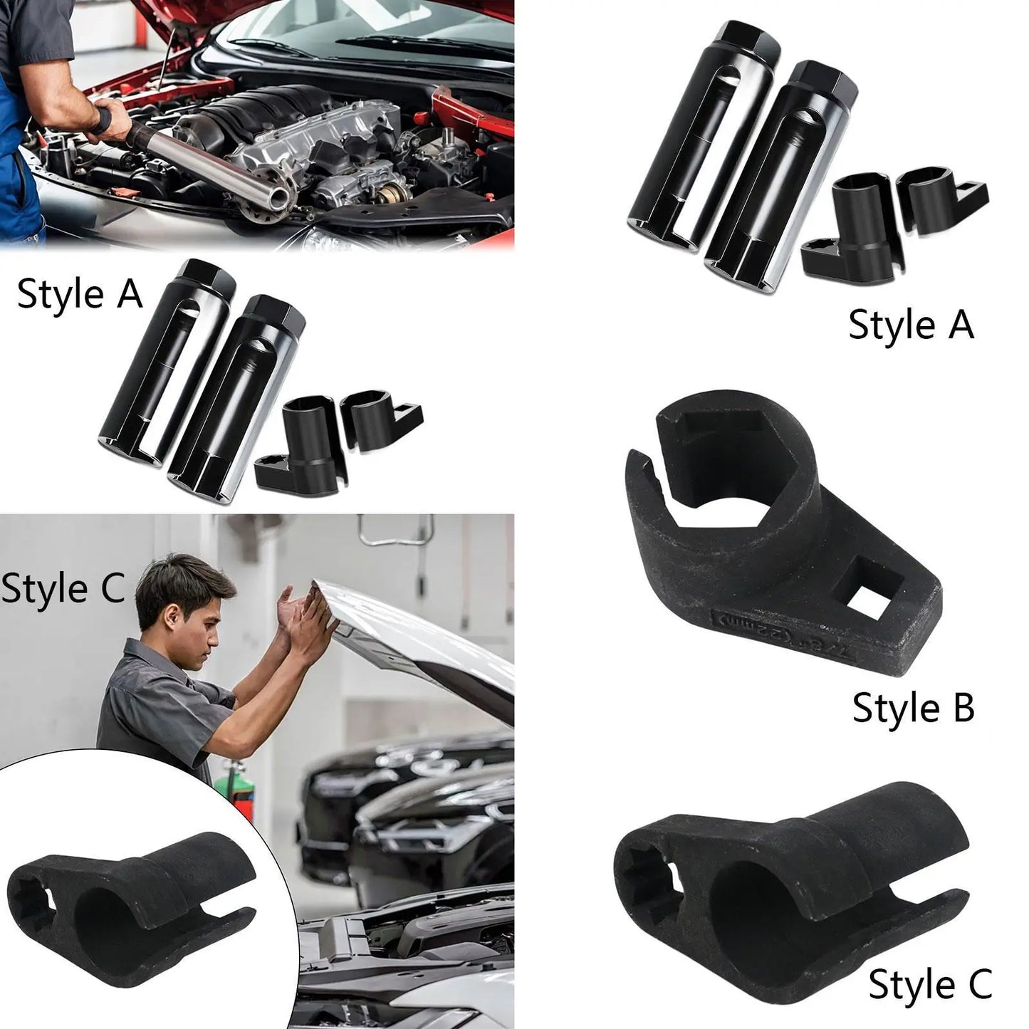 Car O2 Sensor Socket Wrench Auto O2 Sensor Socket Installer Tool Remover for Garage Automotive All Vehicle Repair Most Car