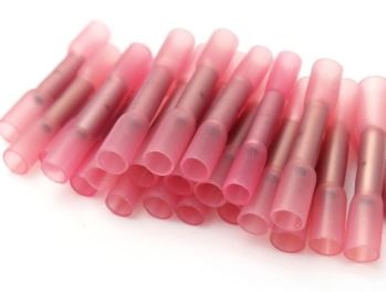Heat Shrink Butt Wire Splice Connector Red 0.5-1.5mm 18-22awg 40 pieces