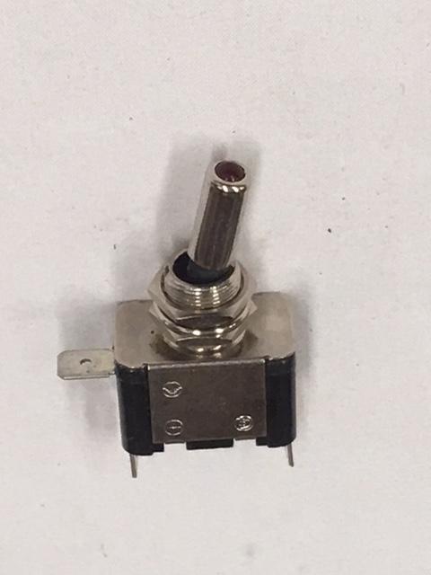 Missile Switch Toggle on / off - Carbon - 12 Volt 20 Amp - Metal with LED