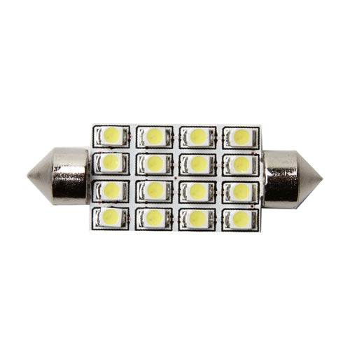 NOKYA 41mm LED Festoon 6000K Pure White 16 SMD LED Interior Doom Map Light Bulb