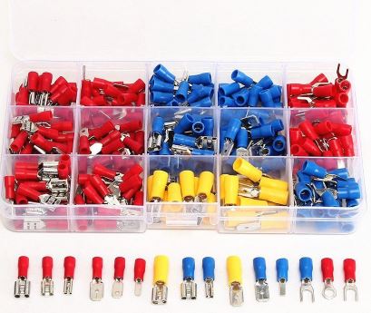 280 Piece Insulated Spade Crimp Terminal Electrical Wire Connector Set