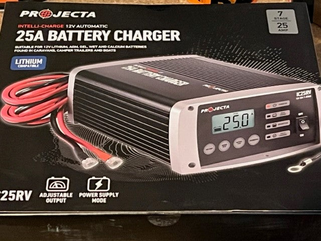 Projecta 12V Automatic RV 25 Amp 7 Stage Battery Charger Multi Chemistry Lithium