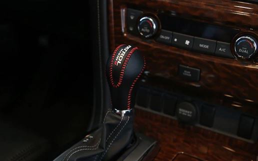 Hand Stitched Leather Car Gear Shift Knob For Nissan Patrol Y62 2016 2017 2018 B