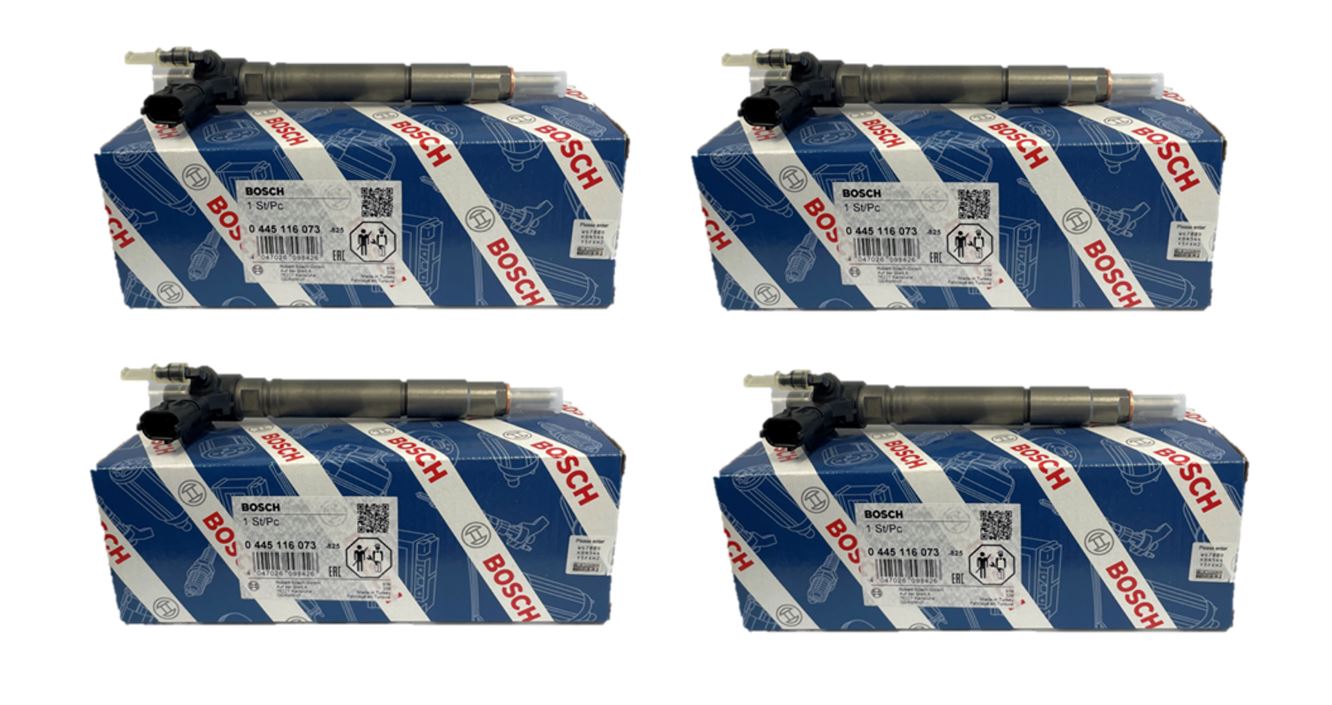 Set of 4 Bosch Diesel Injectors 0445116073 for Land Rover Jaguar Peugeot 2.2L LR022335 LR056366