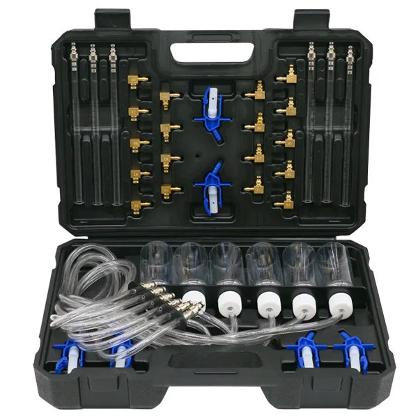 Car Flow Meter Fuel Flow Test Tool Diesel Injector Flow Tester Injector Common Rail System Oil Return Measuring Instrument